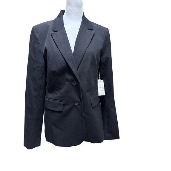 1901 Nordstrom NWT  Black 2 Button Blazer Jacket Size 8 Lined Suit Office - Picture 2 of 11